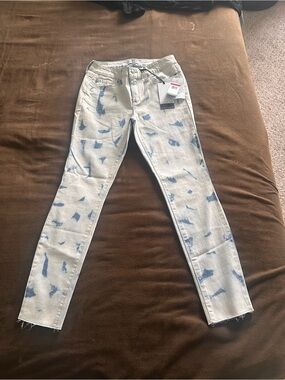 sofia by sofia vergara Light Blue Tie-Dye Straight Leg Jeans